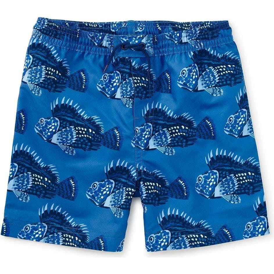 Mid-Length Swim Trunks, Blue