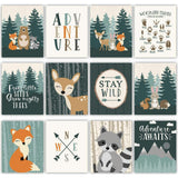 6-Piece Woodland Baby Closet Dividers & 6-Piece Nursery Wall Art Prints Baby Shower Gift