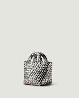 St. Barths Petit Tote Double Weave Metallic | Pewter
