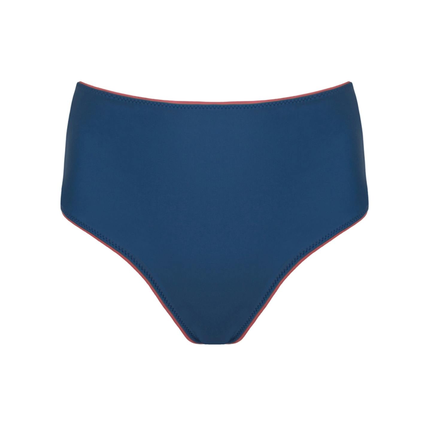 women's newport navy high waist bikini bottom