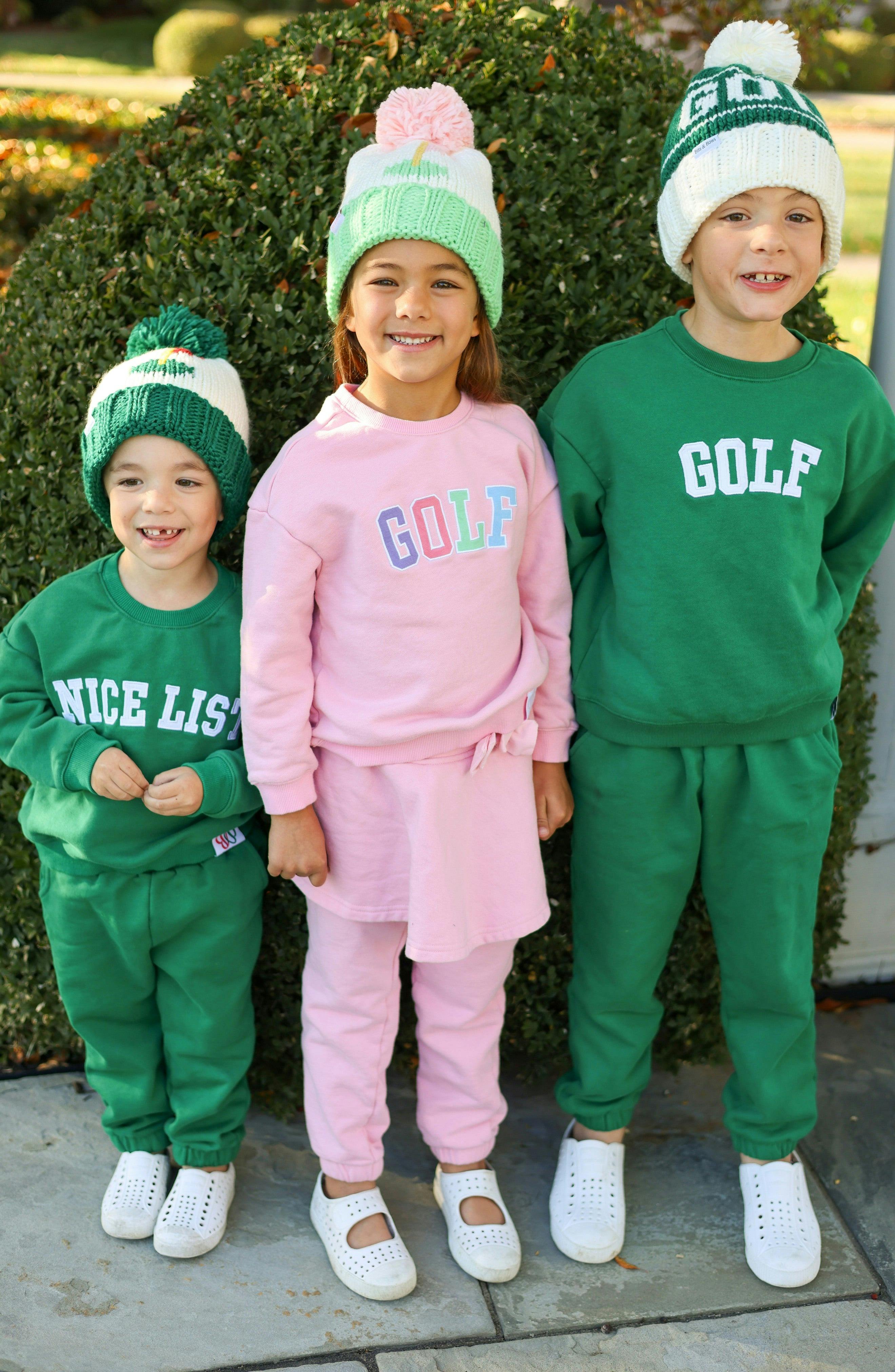 Golf Flag Bobble Hat, Pink