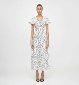 The Brie Dress - Scallop Bow Chintz Pink