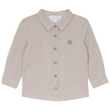 Herringbone Print Button-Down Shirt