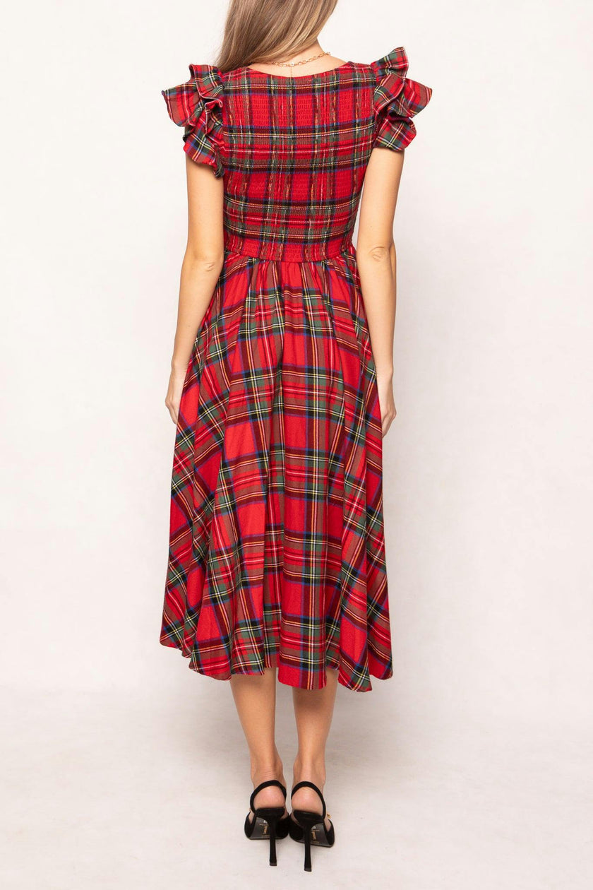 Hattie Dress in Holiday Plaid