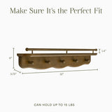 Namesake Kids Liberty 31" Wall Shelf with Hooks