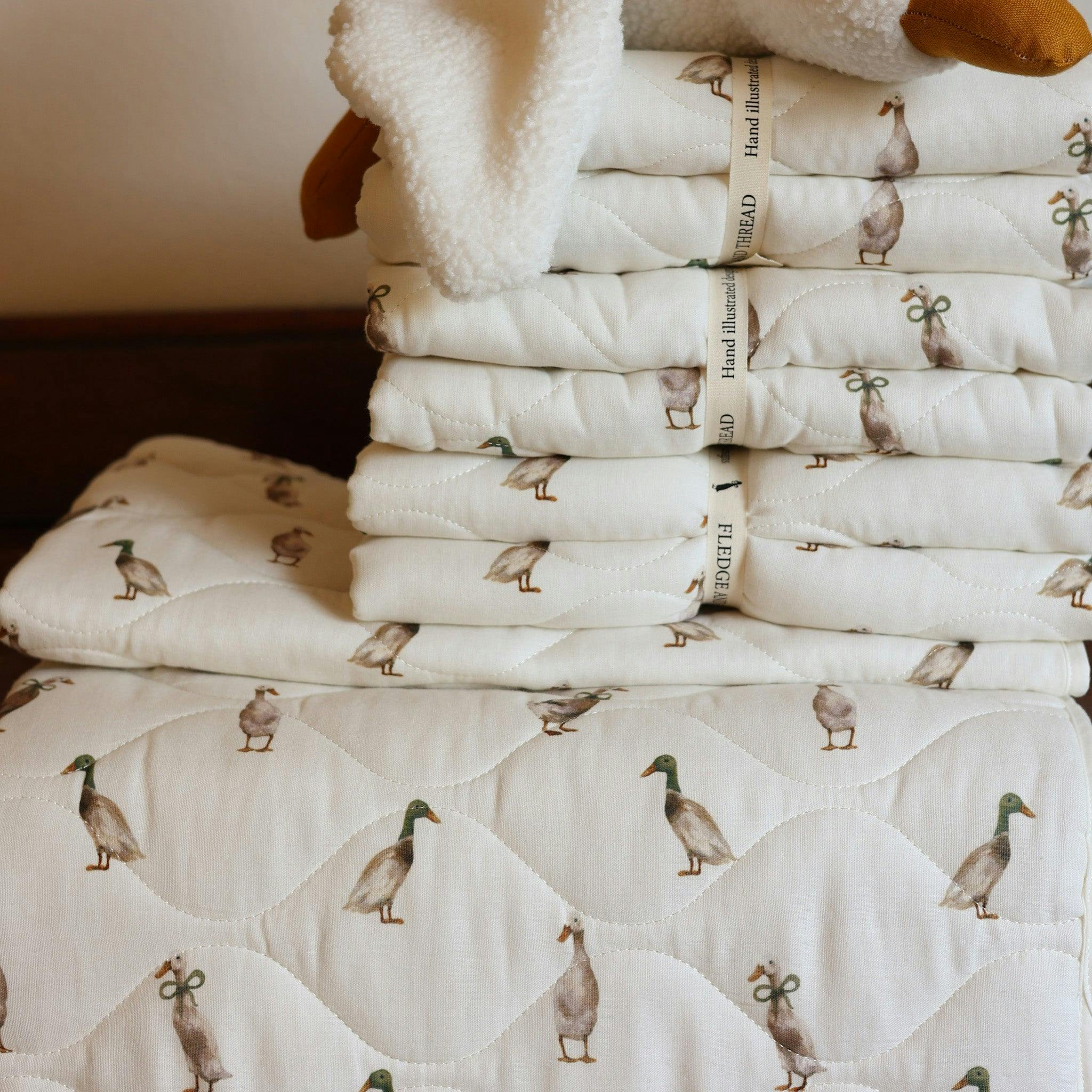 Quilted Baby Blanket - Duck
