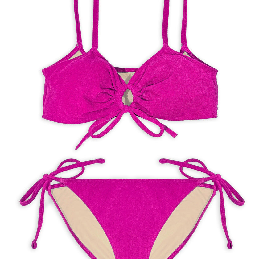 Maillot de bain deux pièces Ado,  Bralette & Bikini - Terry Berry Pink