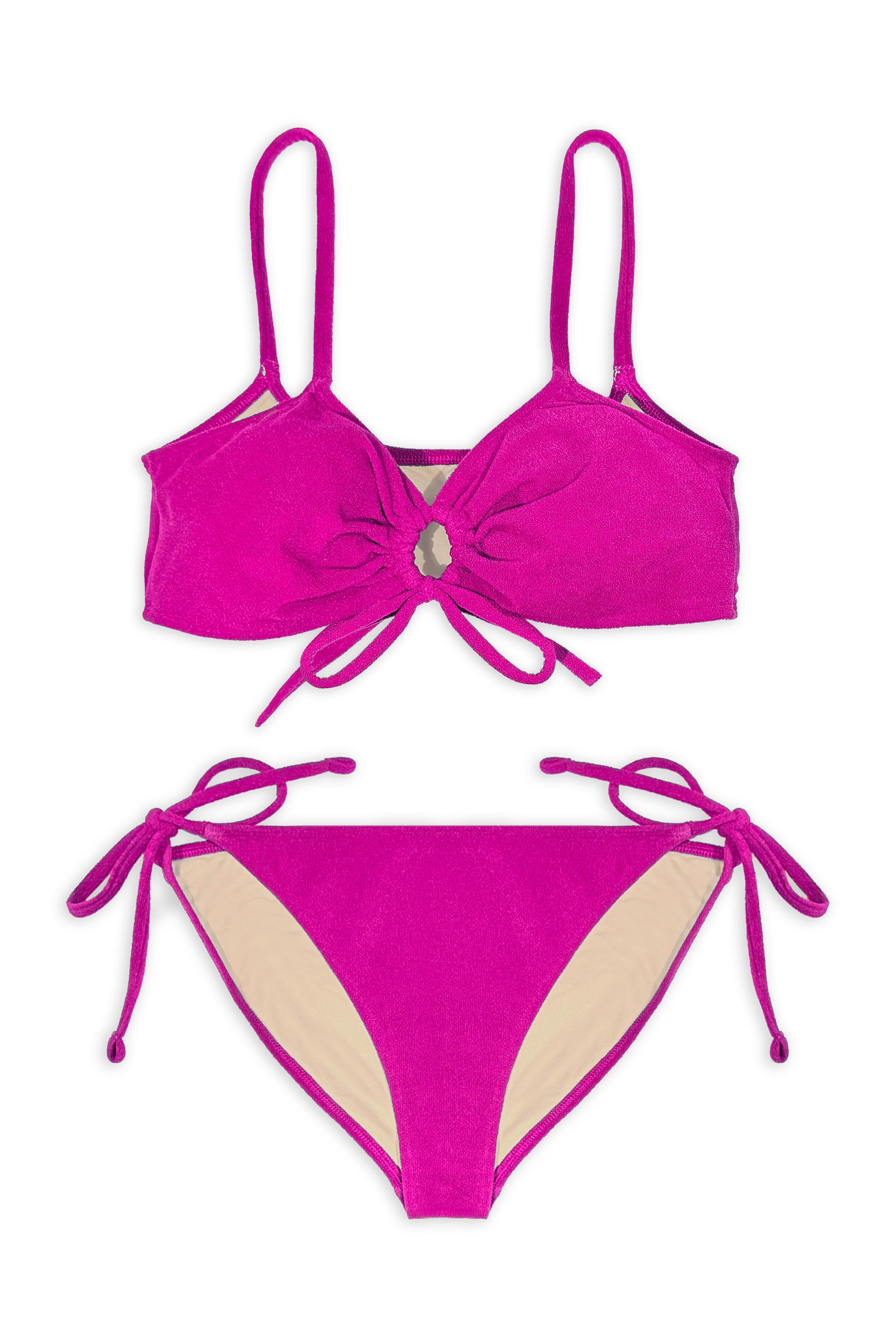 Maillot de bain deux pièces Ado,  Bralette & Bikini - Terry Berry Pink