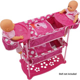Peppa Doll Twin Care Station - Pink & White Dots