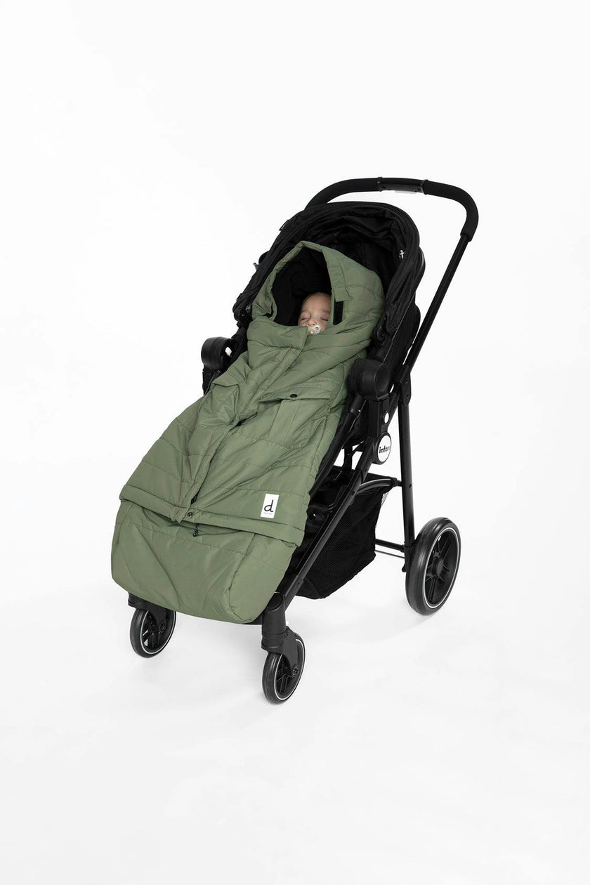 Evolutive Footmuff For Car Seats and Strollers Olive Green