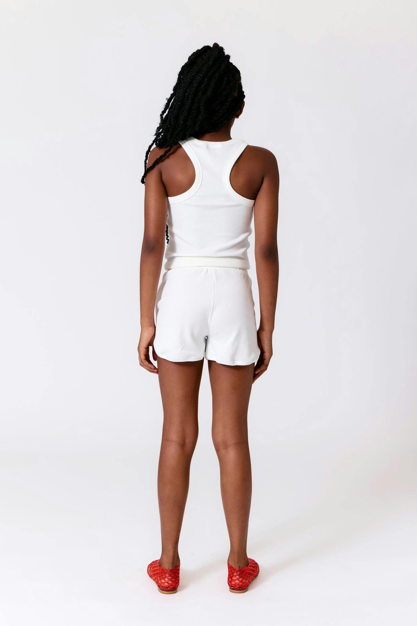 Girls Rib Shorts in Black