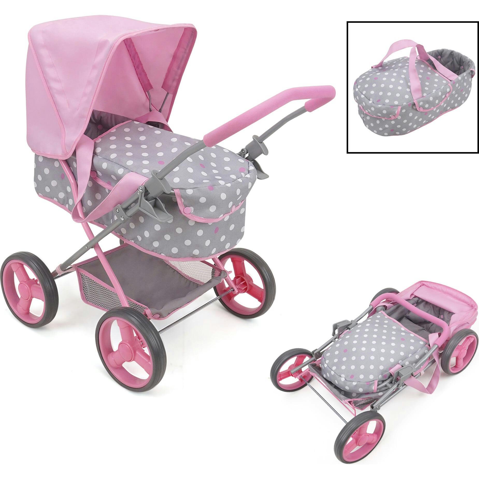 Cotton Candy Pink Baby Doll Pram Doll Accessory - Pink