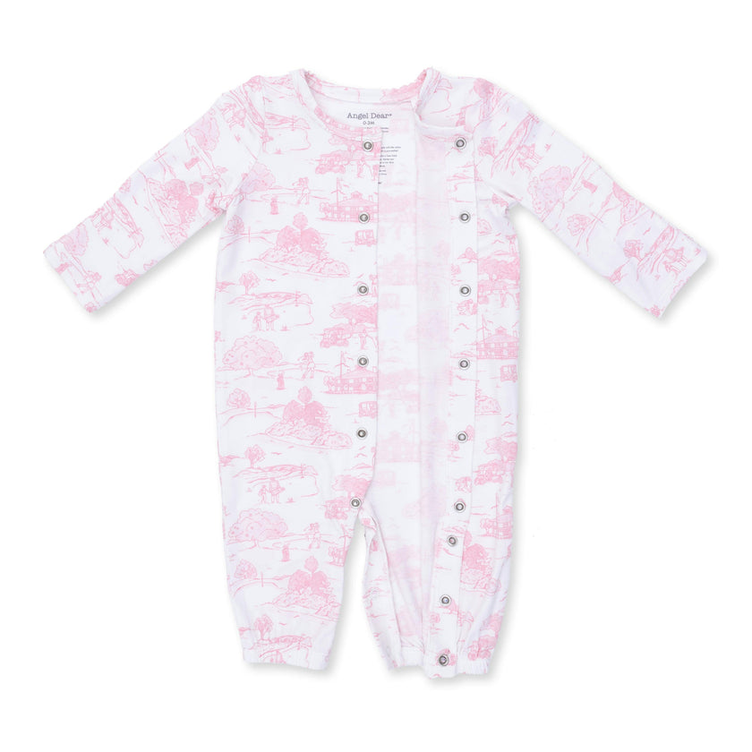Golf Toile Pink - Convertible Gown and Knot Headband