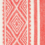 La Plage Ruffle Pouch Red Dobby Stripe, Red Dobby Stripe