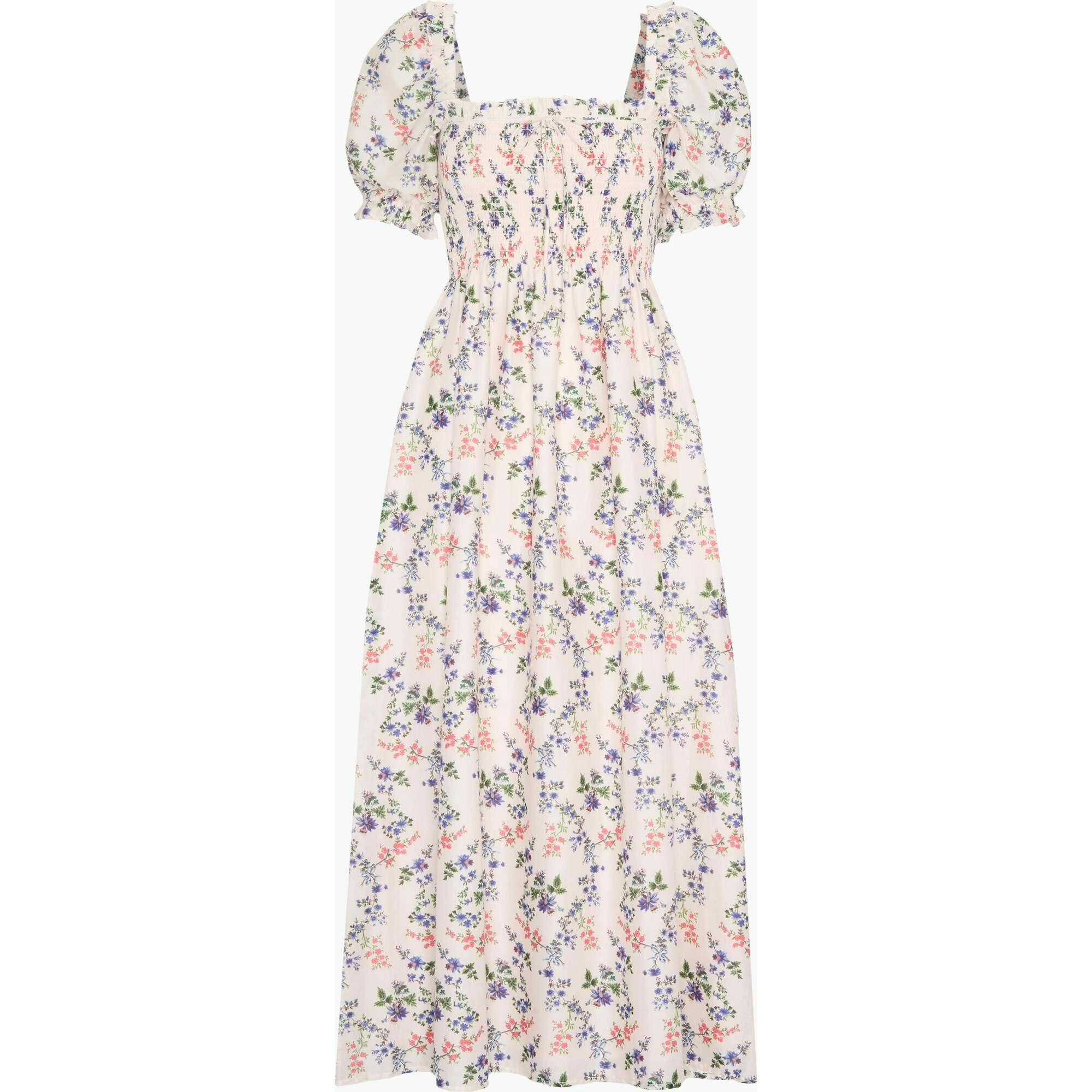 The Scarlett Nap Dress - Pink Scallop Bow Chintz