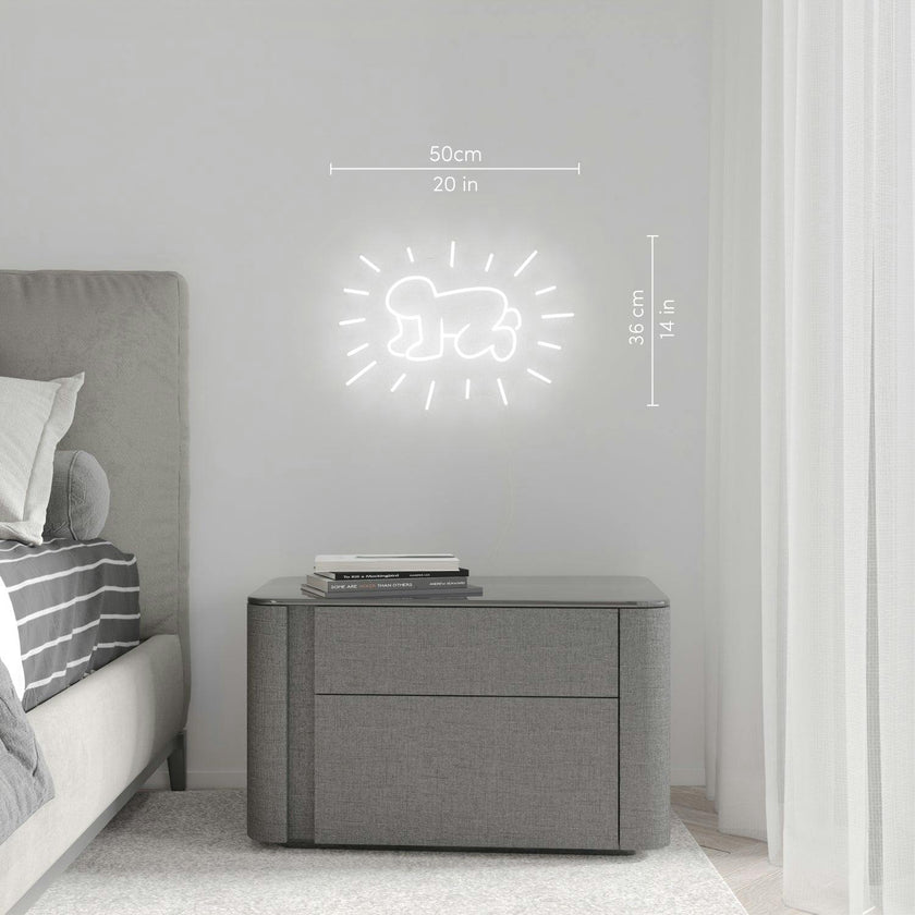 Radiant Baby, YP x Keith Haring, LED neon sign