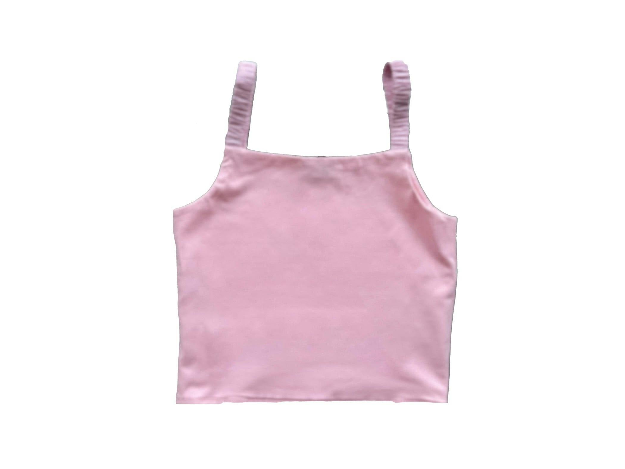 Lavender Ruffle Strap Tank Top