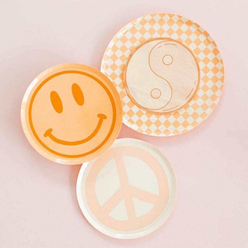 Peace & Love Smile Dessert Plates