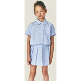 Mipounet SS26 Sia Popelin, Shirt Ecru Blue