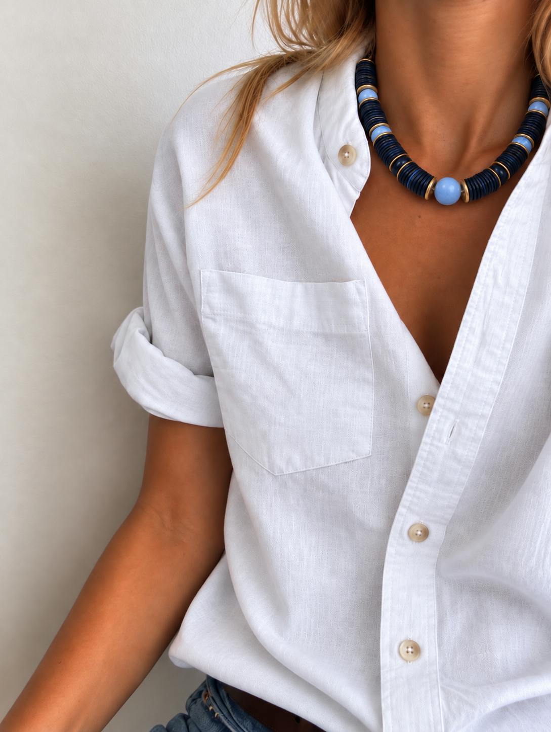 Navy Charleston Necklace