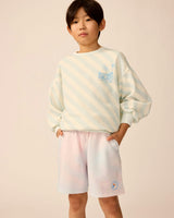 Organic Weekend Sweatshirt in Sky Blue Stripe