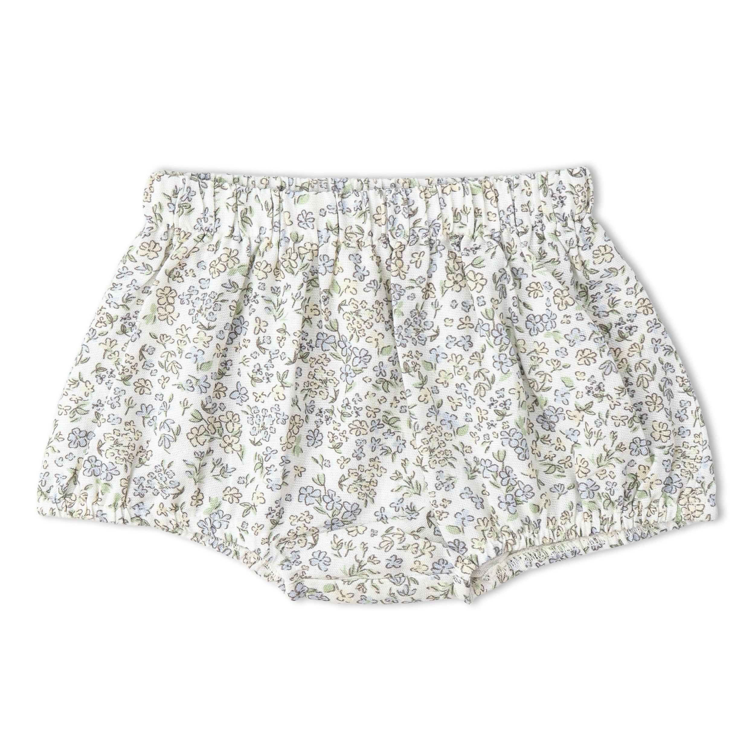 Organic Scalloped Top & Bloomers Set - Tulle Floral