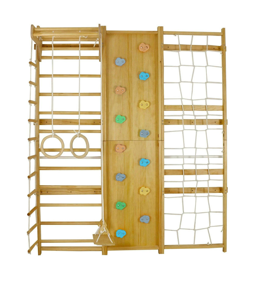 Walnut 79" | 9-in-1 Swedish Ladder Wall Gym for Lower Ceilings