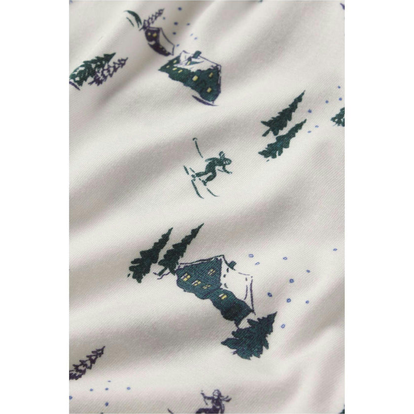 Gisele Printed TENCEL Modal Long PJ Set, White