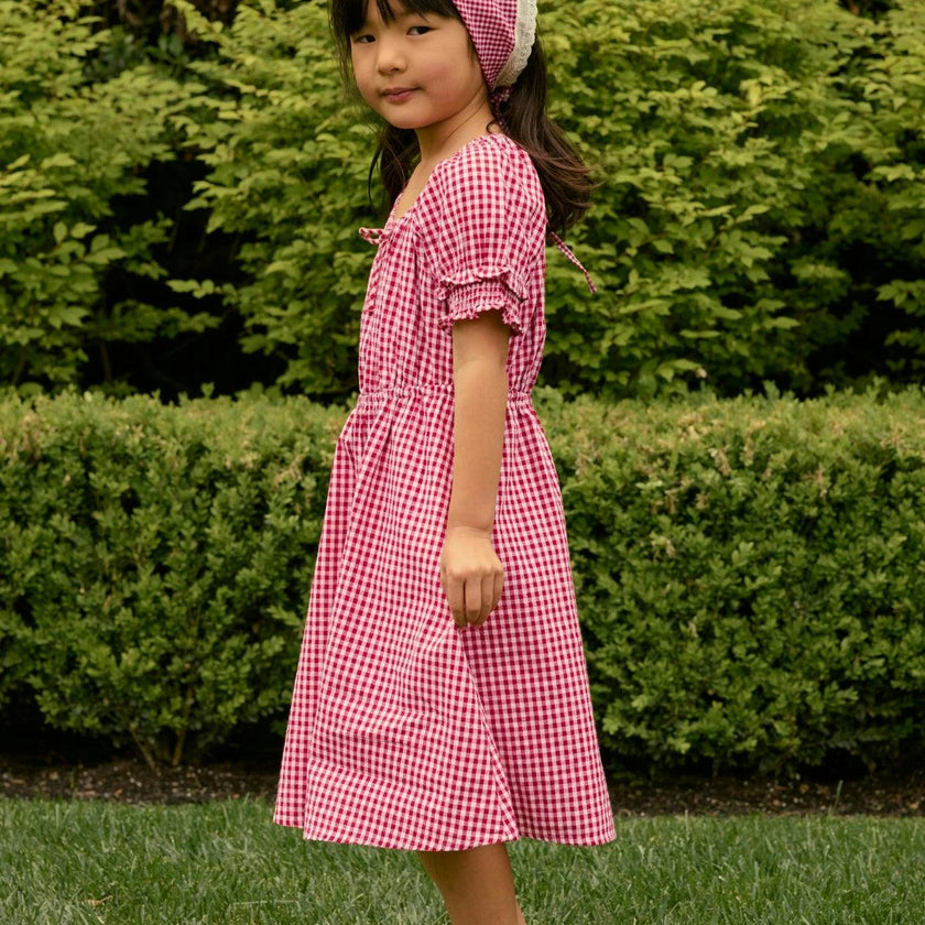 Mini Jessie Dress in Red Gingham