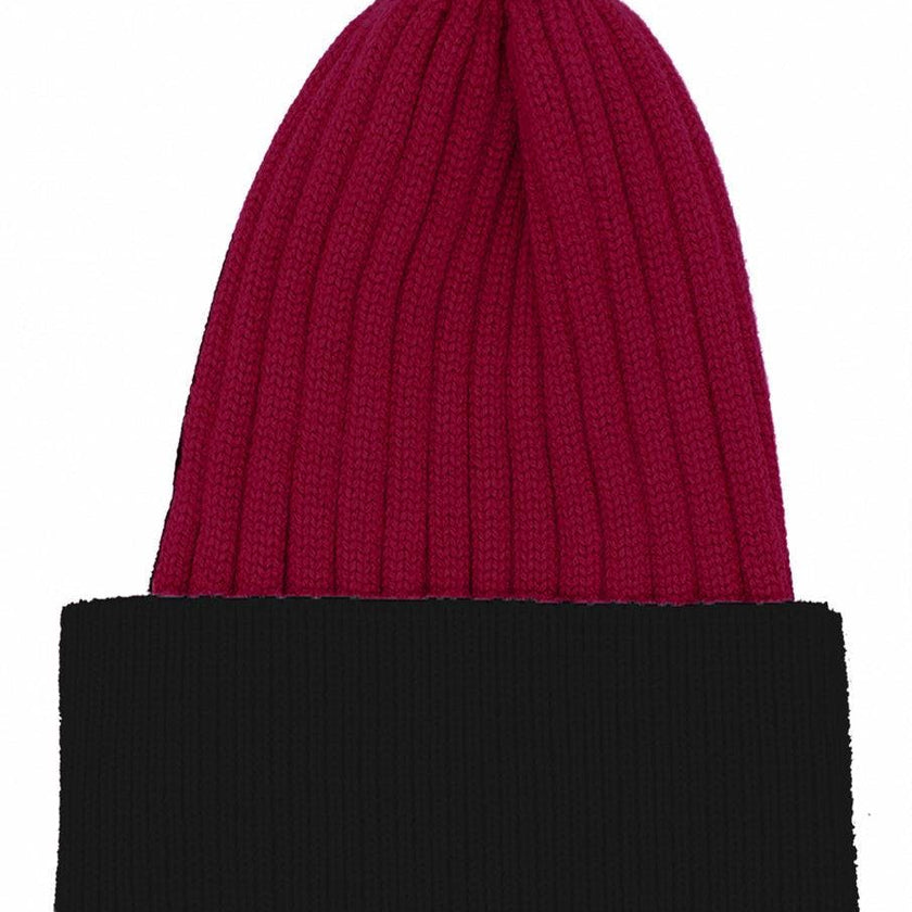 Ribbed Flat Wool Blend Hat With A Genuine Fur Pom (TikTok)