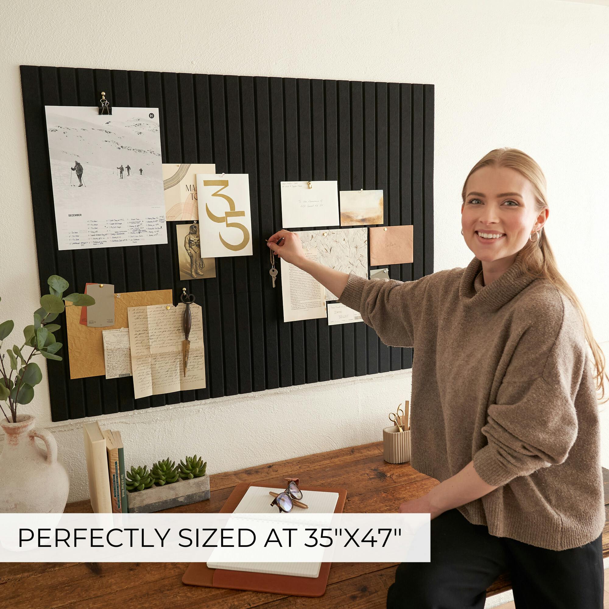 Large Felt Bulletin Board - Stylish 35
