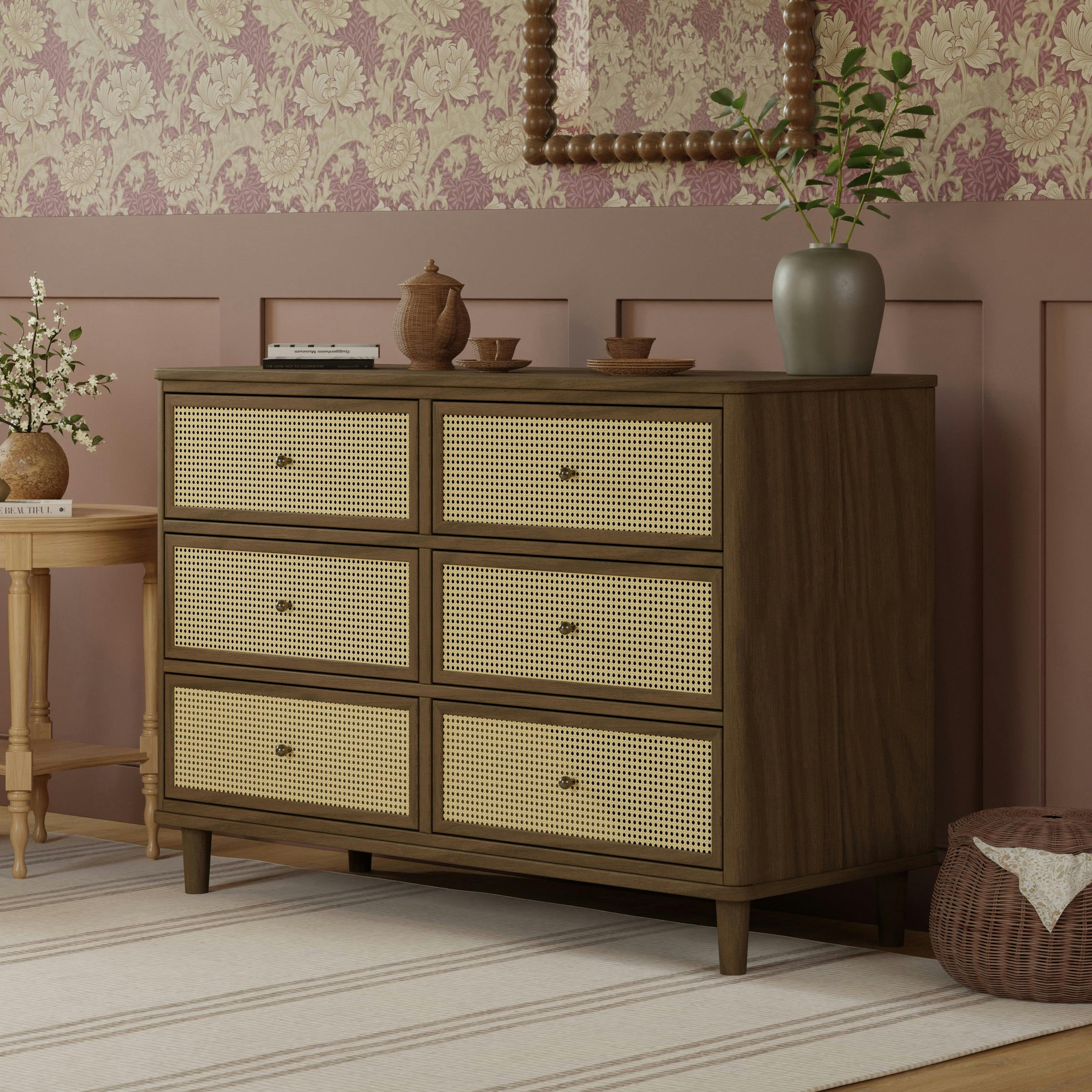 Namesake Marin with Cane 6 Drawer Assembled Dresser (49