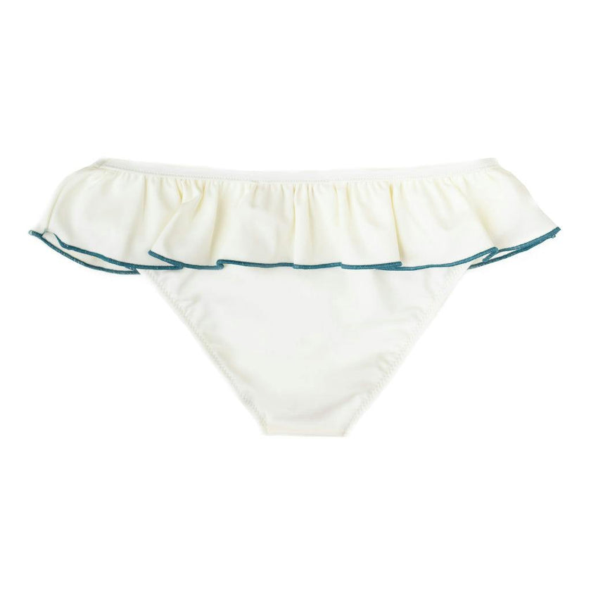 Anna Swim pants in Ivory & Teal