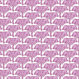 Marcia Women's Pajama Pant Set - African Elephants Pink