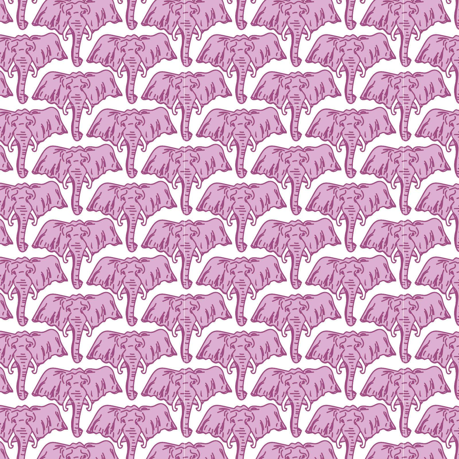 Marcia Women's Pajama Pant Set - African Elephants Pink