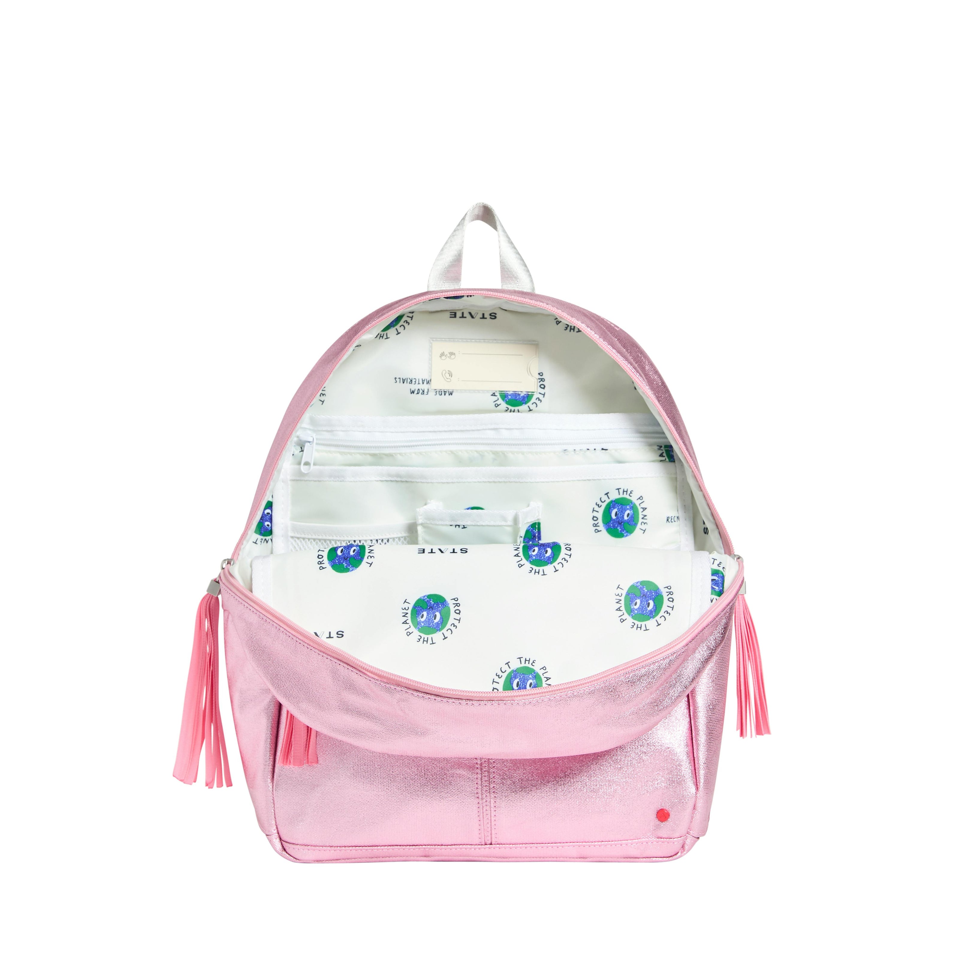 Kane Backpack, Metallic Pink/Silver