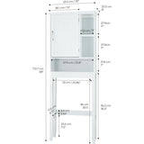 Newport Contemporary Wooden Over-the-Toilet Storage Cabinet with Shelves