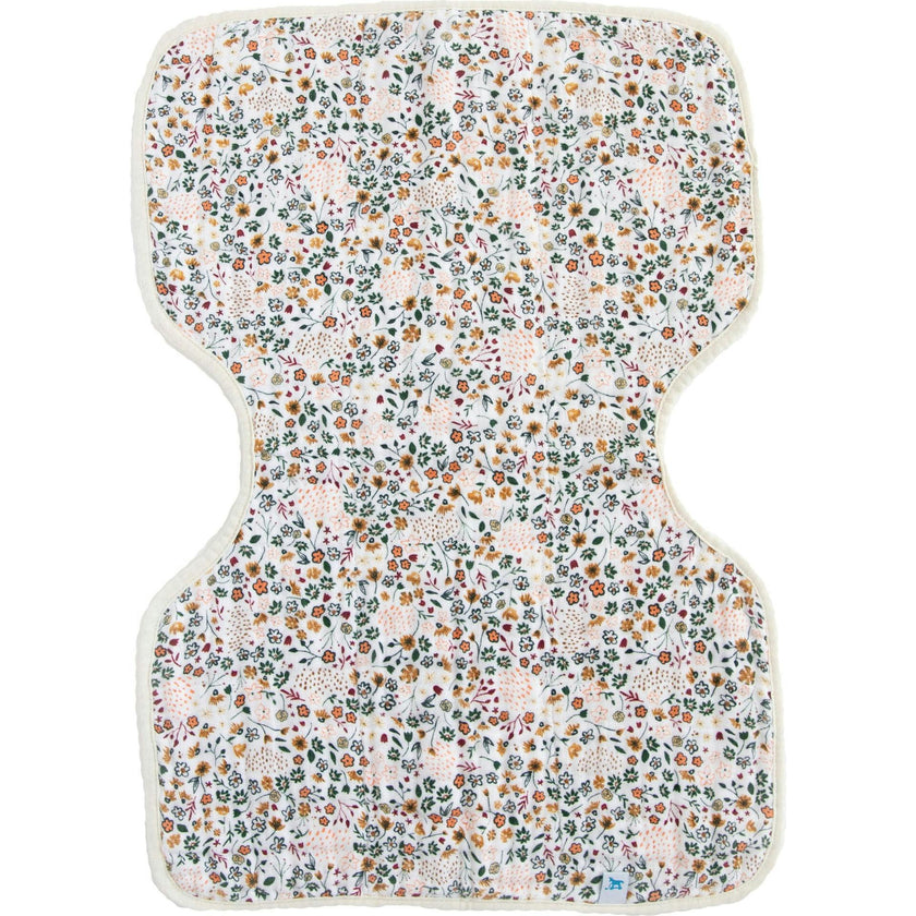 Cotton Muslin Burp Cloth - Pressed Petals