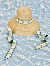 Wildflower Sun Hat (PreOrder Shipping June 15th) - Ivory Wide & Short Grosgrain Ribbon