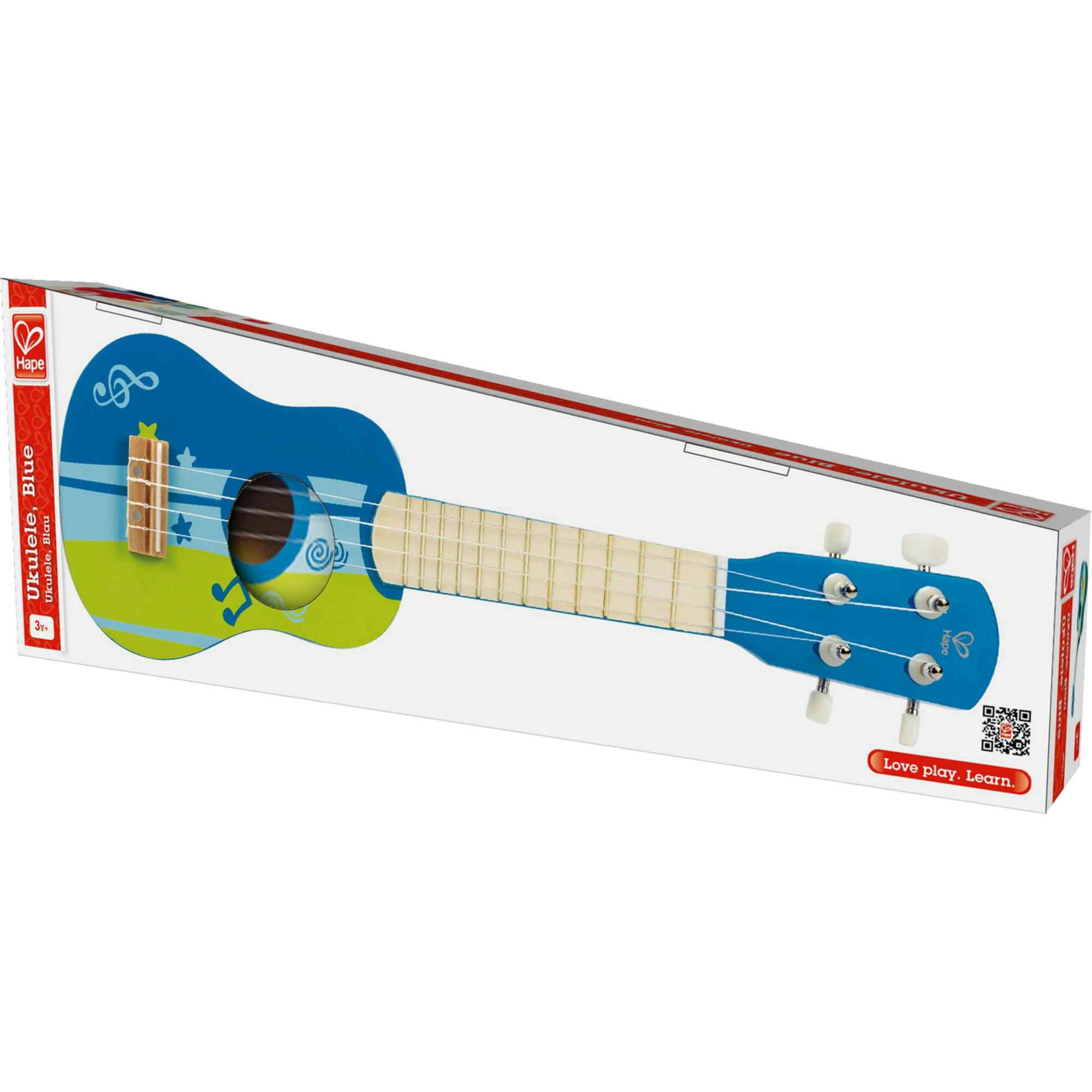 Kid's Wooden Toy Ukulele - Blue & Green