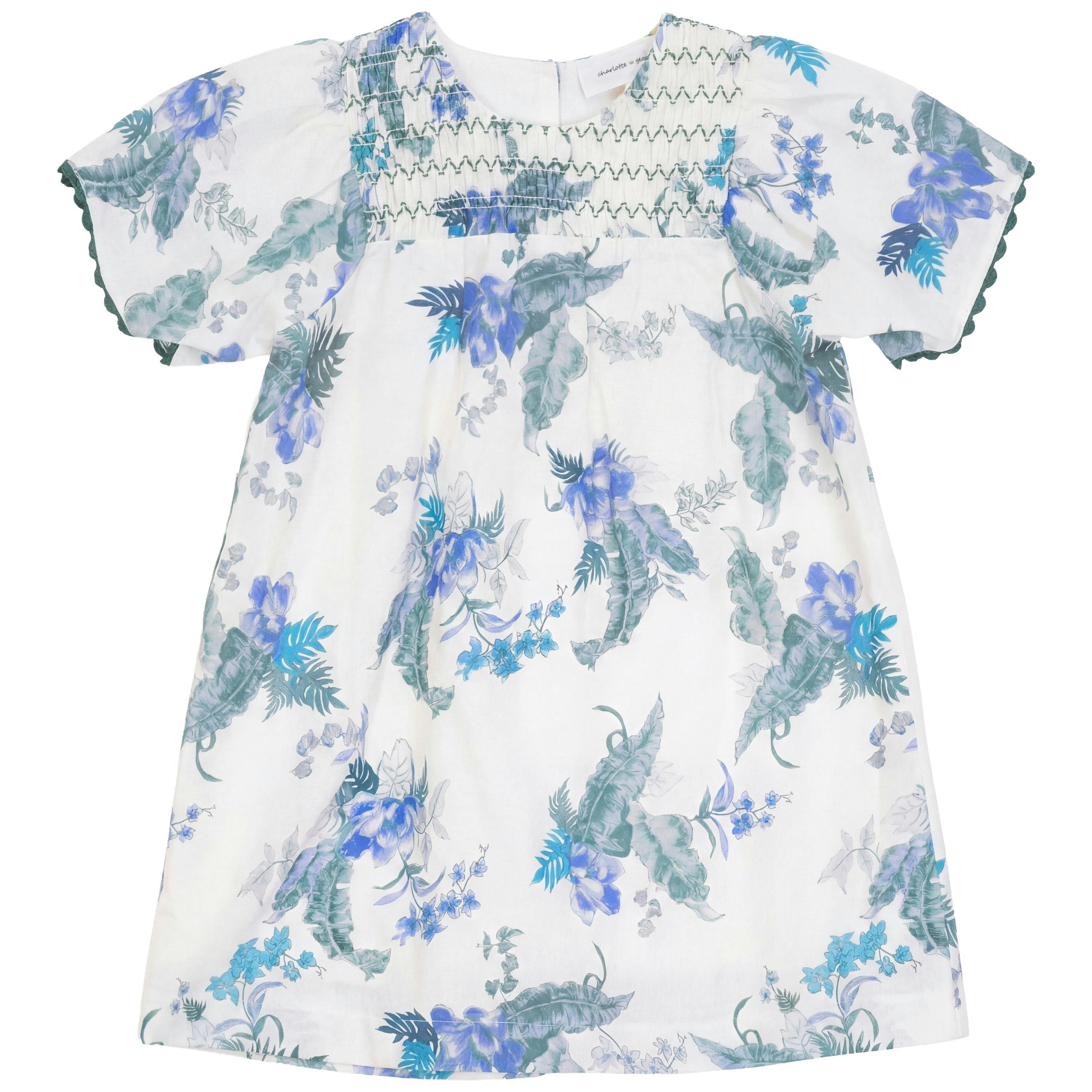 Floral Print Smocked Dress