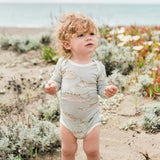 Grey Melange Luxe Solid Long Sleeve One Piece
