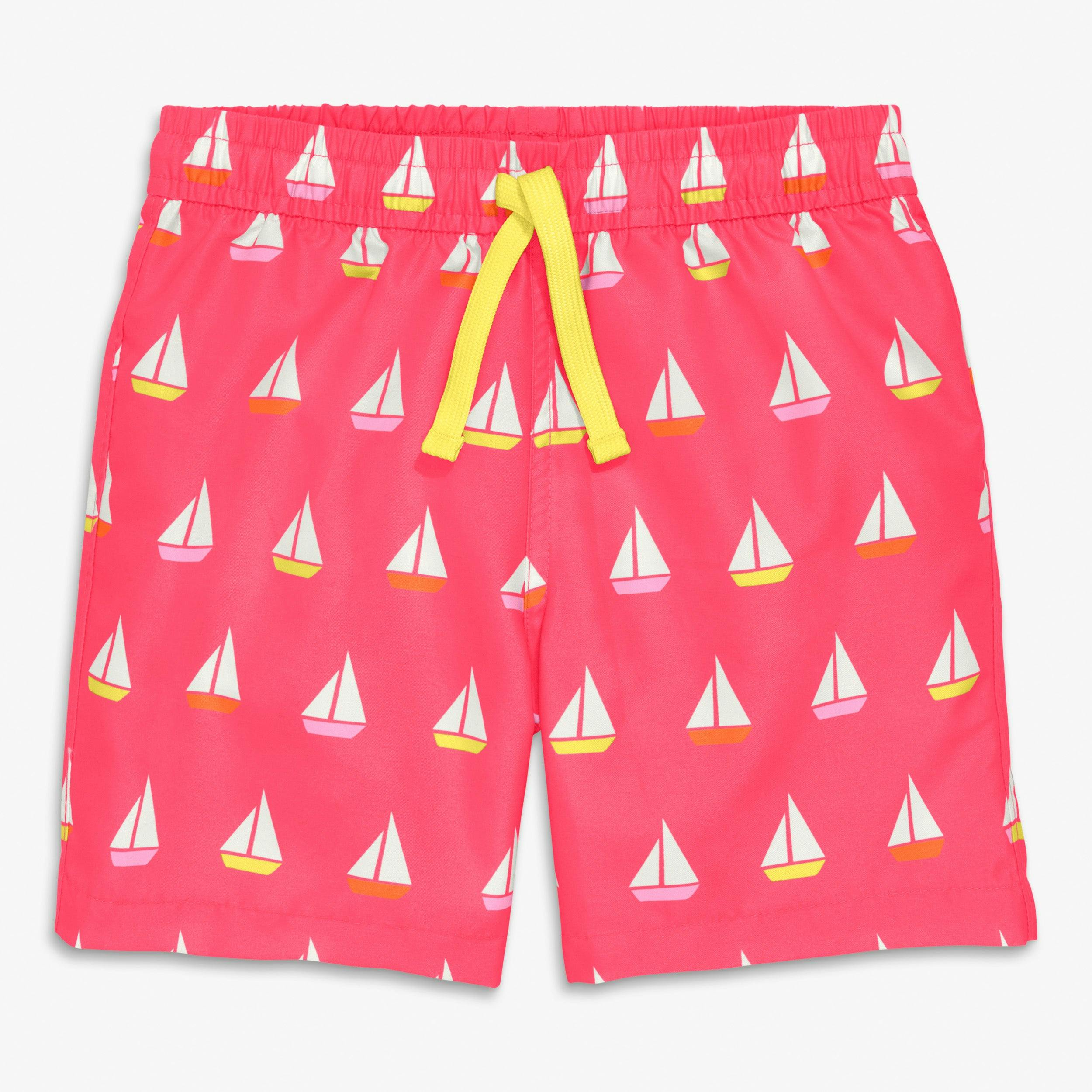 Clearance kids swim trunk in sailboats