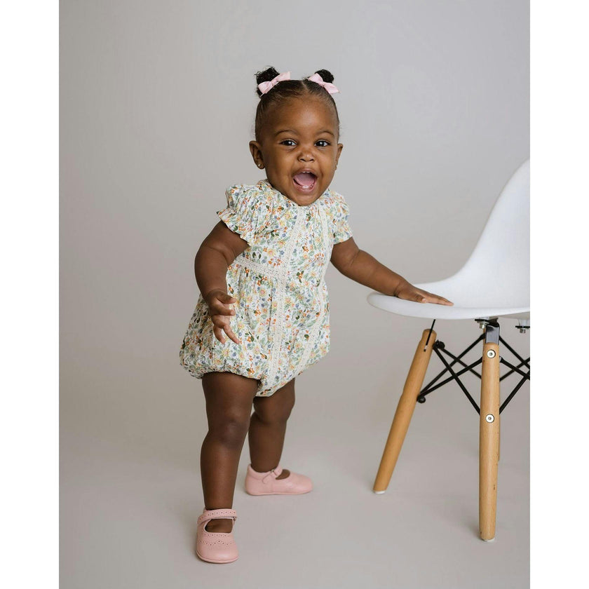Yellow Floral Bubble Romper