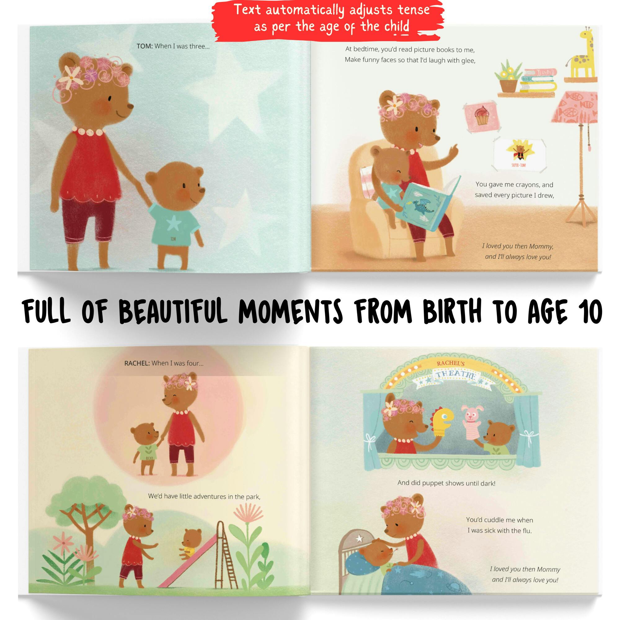 Mommy and Us / Me  (A Personalized Read-Aloud Gift from upto 4 Kids to Mom)