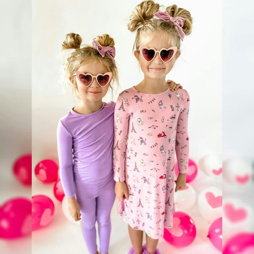 Lavender Bamboo Kids Pajamas