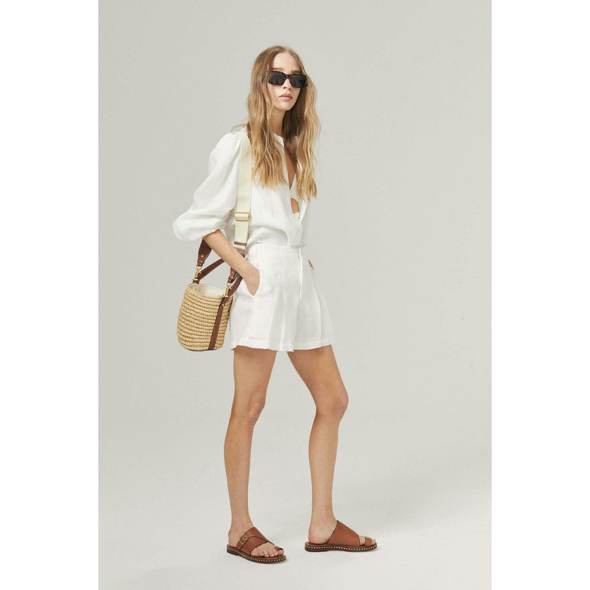 Frida Linen Shorts - Black