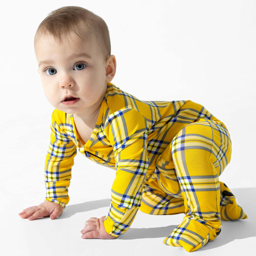 Clueless Total Betty Plaid Bamboo Convertible Footie