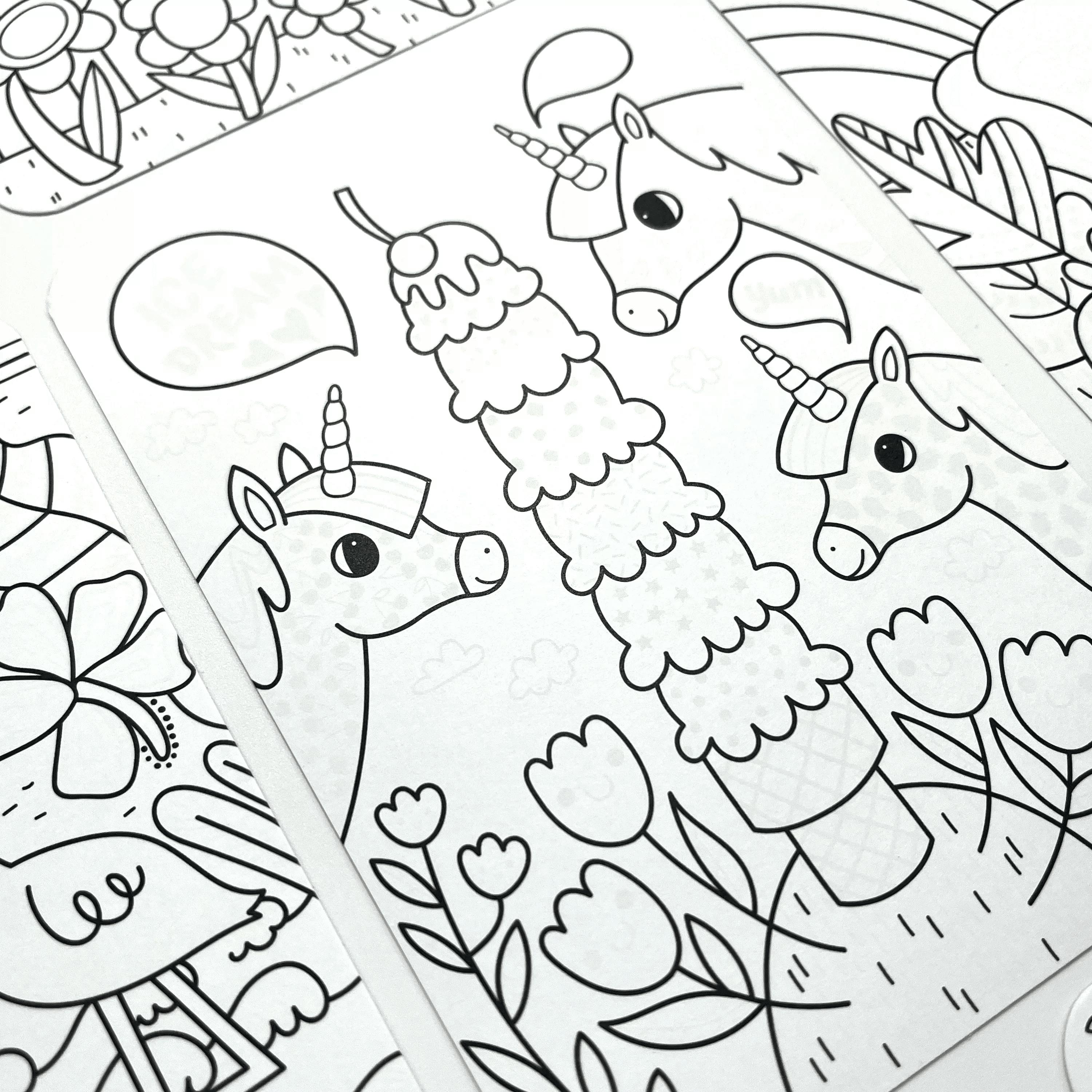 Undercover Art Hidden Pattern Coloring Activity Art Cards - Unicorn Friends - 12 Cards