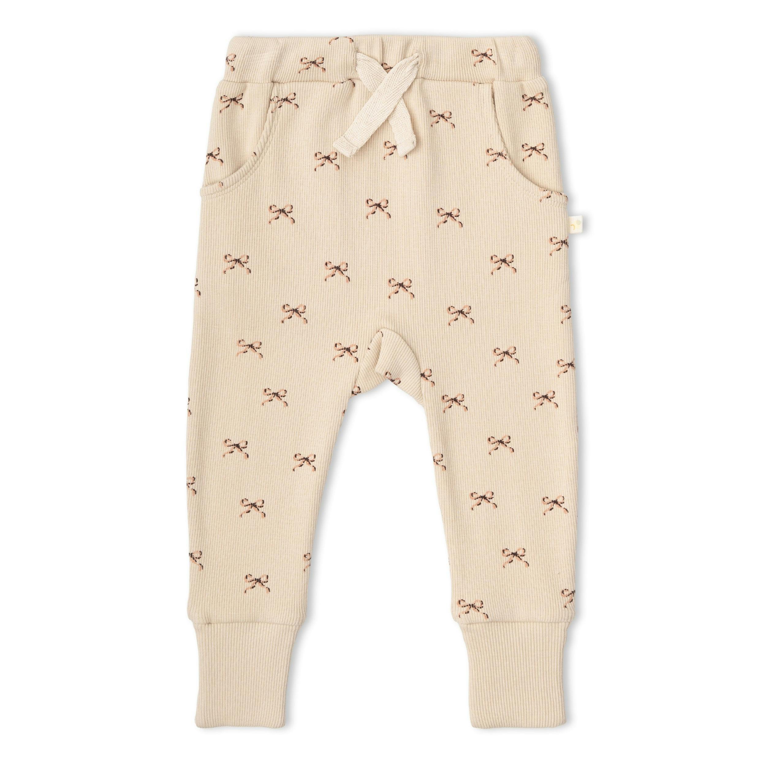 Organic Ruffle Collar Onesie & Pants Set - Tiny Bows